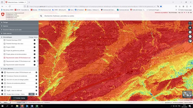 Carte Rayonnement Solaire