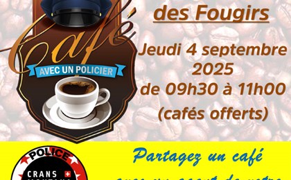 Café avec un policier à la déchetterie des Fougirs